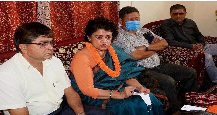 नेपाली कांग्रेसकी नेत्री कोइरालाद्वारा सभापतिमा उम्मेदवारी घोषणा
