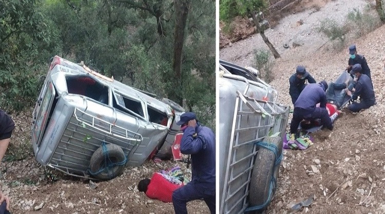 तीर्थयात्री बोकेको बोलेरो दुर्घटना : तीनजनाको मृत्यु, १४ घाइते