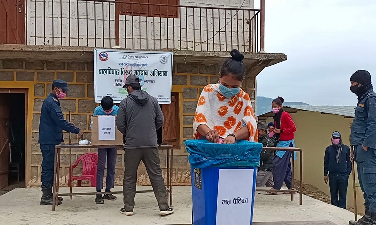 डोटीमा बालविवाह न्यूनीकरण गर्न मतदान