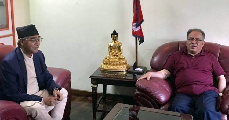 प्रधानमन्त्री देउवा र प्रचण्डबीच भेटवार्ता