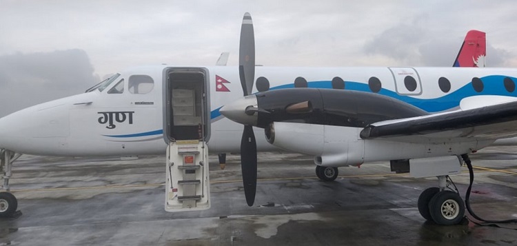 गुण एयरलाइन्सको ढोका आकाशमै खुलेपछि काठमाडौं फिर्ता
