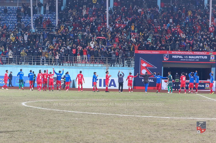 मौरिससविरुद्ध लगातार जितको दाउमा नेपाल