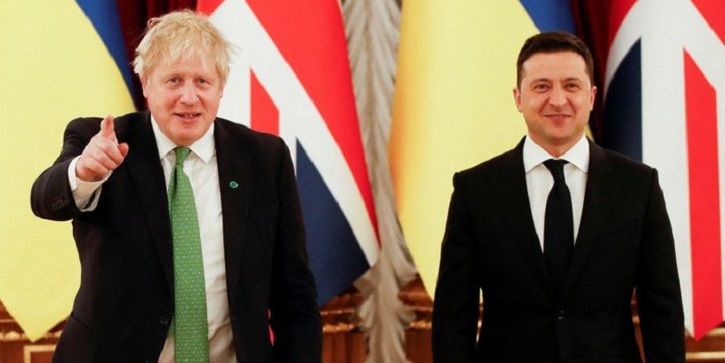 युक्रेनी राष्ट्रपति र बेलायती प्रधानमन्त्रीबीच भेटवार्ता