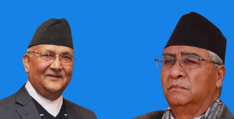 प्रधानमन्त्री देउवा र ओलीबीच भेटवार्ता हुँदै