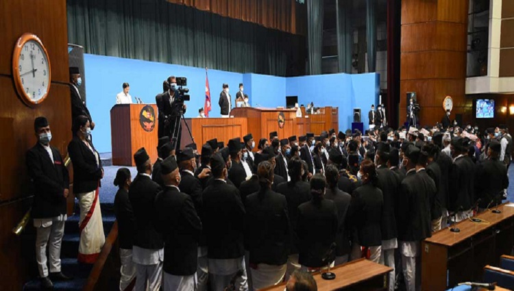 संसद बैठक सुरू लगतै एमालेको नाराबाजी