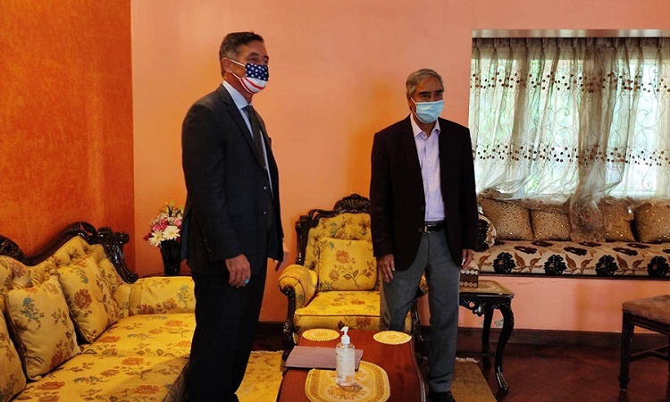 प्रधानमन्त्री देउवा र अमेरिकी राजदुत बेरीबीच भेटवार्ता