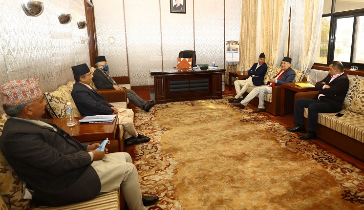 प्रधानमन्त्री देउवा र ओलीबीचको भेटवार्ता सकियो