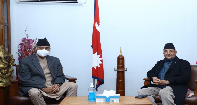 सकियो देउवा–ओली भेटवार्ता,आ–आफ्नो अडान कायमै