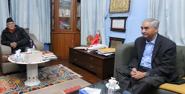 प्रधानमन्त्री देउवा र एमाले अध्यक्ष ओलीबीच आज पुन: भेटवार्ता हुने