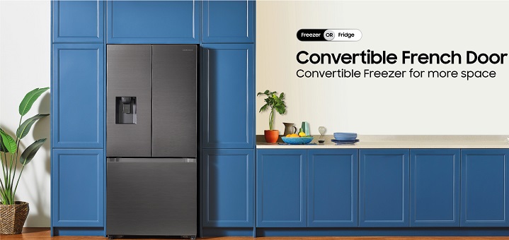 सामसङ्गको नयाँ थ्री डोर कन्भर्टिबल फ्रेन्च डोर रेफ्रिजेरेटर नेपाली बजारमा