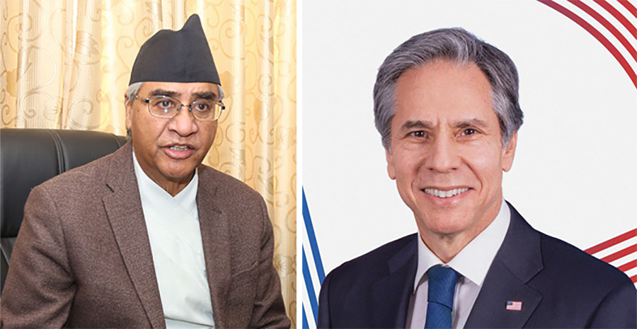 प्रधानमन्त्री देउवालाई रुसविरुद्धसँगै लड्न अमेरिकी विदेशमन्त्रीको आग्रह