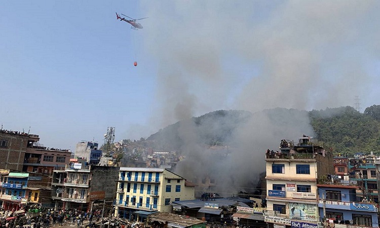 चार घण्टापछि आगलागी नियन्त्रणमा, क्षतिको विवरण आउन बाँकी