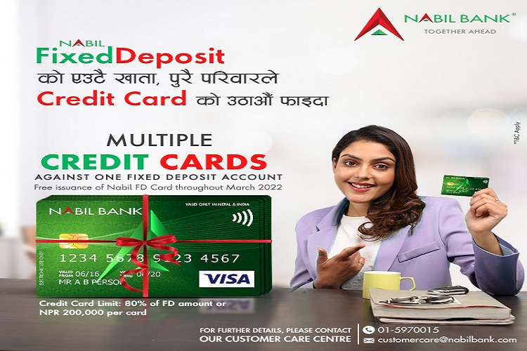 नारी दिवसको अवसरमा नबिल बैंकको “नबिल एफडी कार्ड” योजना