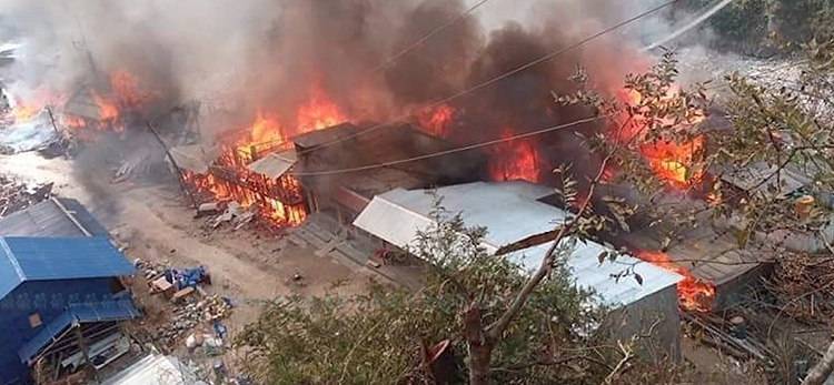 फुङ्लिङ आगलागीमा परि वृद्धाको मृत्यु