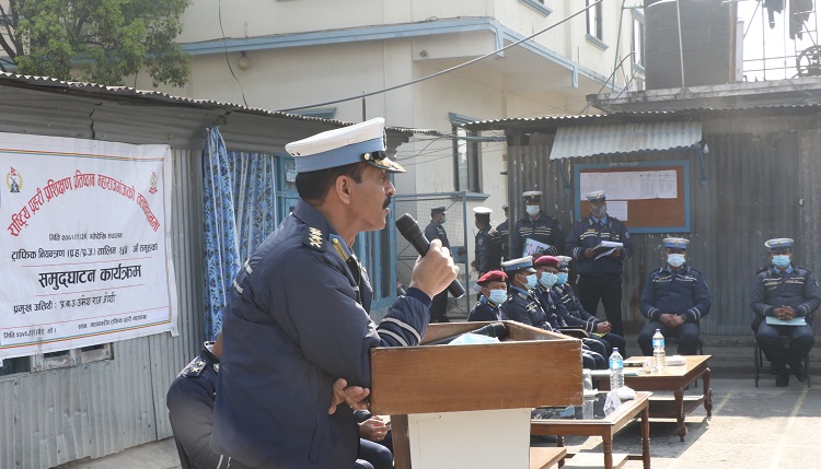 प्रहरी बरिष्ठ उपरिक्षक उमेश राज जोशीबाट ट्राफिक नियन्त्रण तालिम उद्घाटन