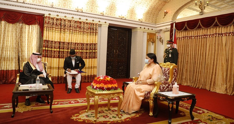राष्ट्रपति र प्रधानमन्त्रीसँग साउदी अरबका विदेशमन्त्रीको भेट