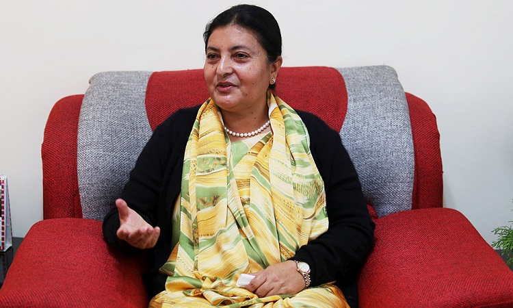 नेपाली समाज हाेलीमा खेलिने रङजस्तै विविधतापूर्ण : राष्ट्रपति भण्डारी