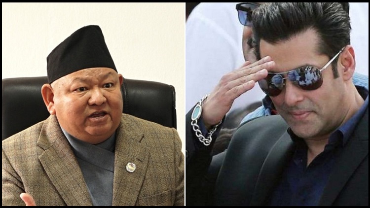 मन्त्री आले र भारतीय अभिनेता सलमान खानबीच भिडियो सम्वाद हुने