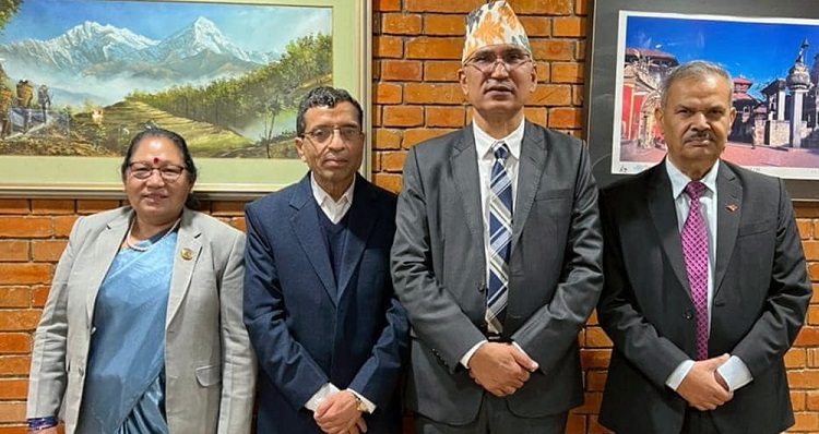 उपाध्यक्ष पौडेलसहितको प्रतिनिधिमण्डल स्वदेश फिर्ता