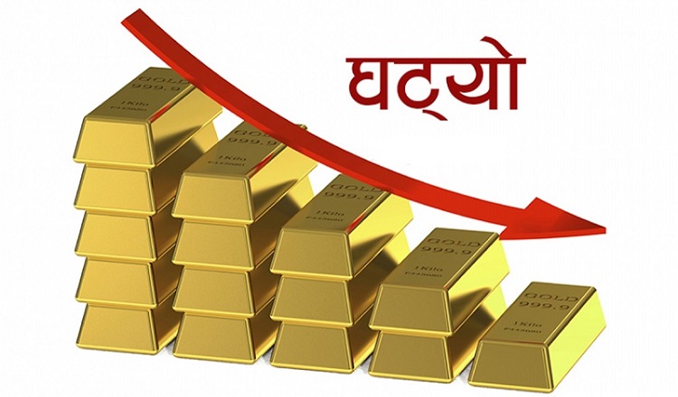 सुनको मुल्य घट्यो, कतिमा हुदैँछ कारोबार ?