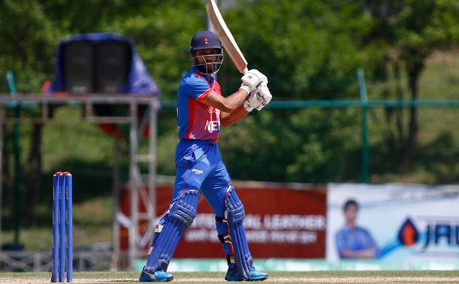 त्रिदेशीय टी २० सिरिजः ब्याटिङमा नेपाल, कुशल रनआउट