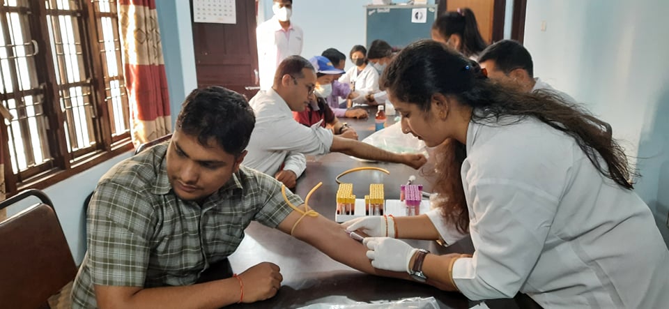 पत्रकार स्थापना दिवसमा पत्रकारको स्वास्थ्य परीक्षण