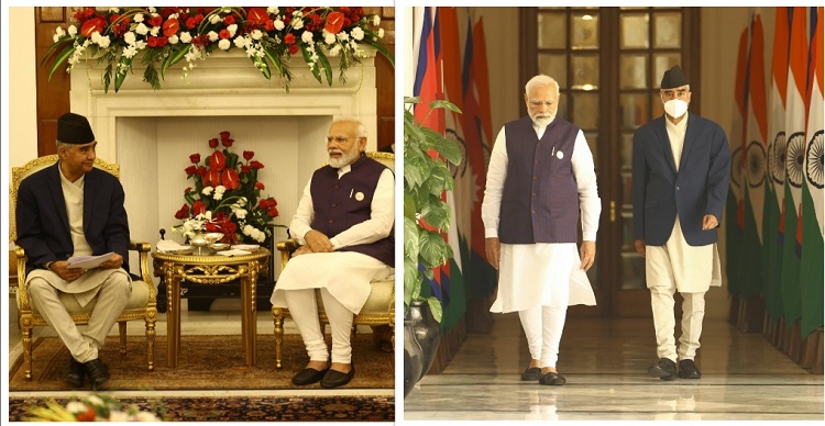 प्रधानमन्त्री देउवा र भारतीय प्रधानमन्त्री मोदीबीच भेटवार्ता जारी