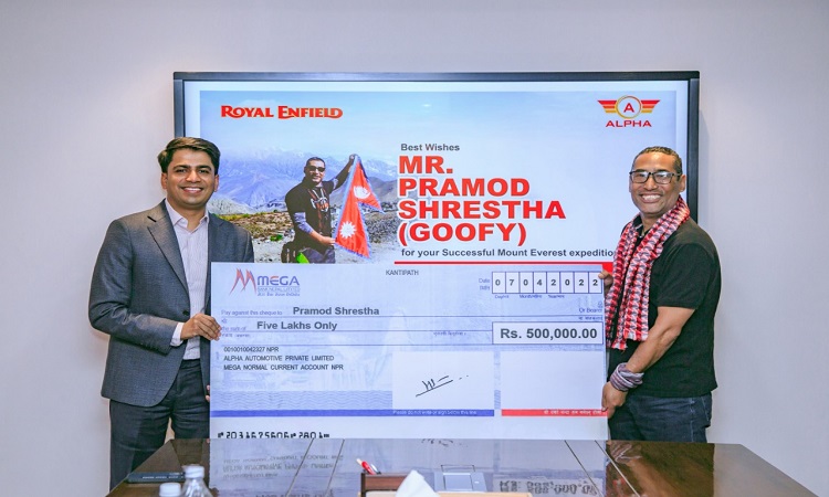 रोयल इनफिल्डको बिक्रीको लागि अल्फा अटोमोटिभले पायो नेपालभर बिक्रीको अनुमती