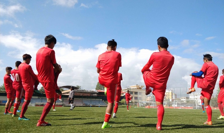 एसियन कप छनोटको लागि प्रशिक्षण सुरु