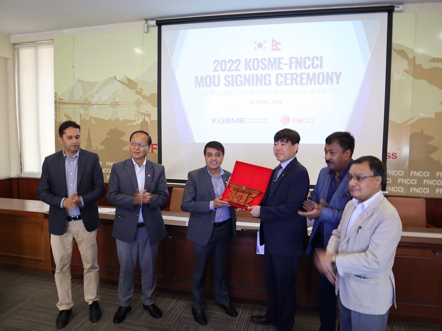 एफएनसीसीआई र कोरियन एजेन्सी कोस्मेबीच समझदारीपत्रमा हस्ताक्षर