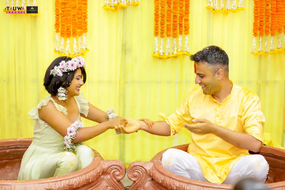 यस्तो रह्यो केकीको हल्दी समारोह (फोटोमा)