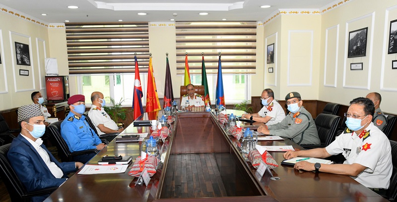 स्थानीय निर्वाचनबारे छलफलका लागि चारै सुरक्षा प्रमुखहरु जंगी अड्डामा