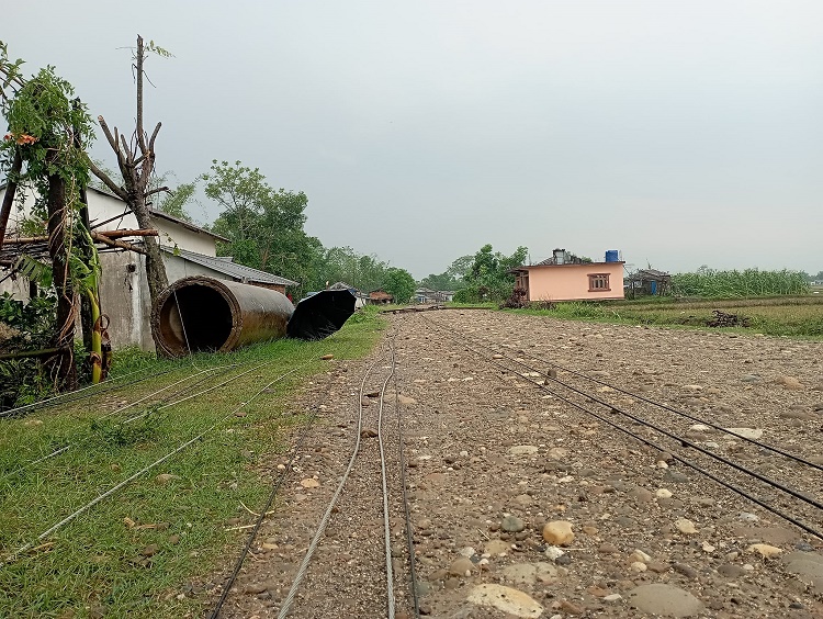 हावाहुरीले विजुलीको पोल ढल्यो, घरको छाना उडायो