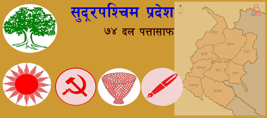 सुदूरपश्चिममा ७४ वटा दल पत्तासाफ (सूचीसहित)