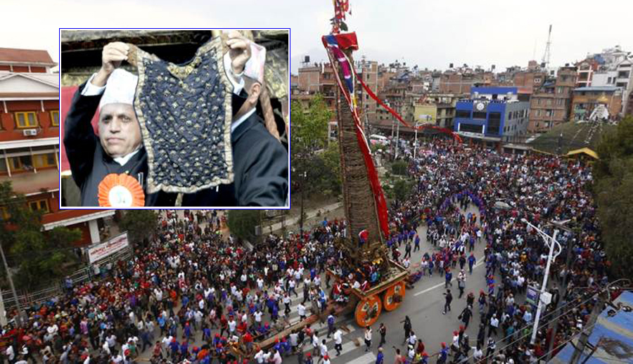 रातो मच्छिन्द्रनाथकाे जात्राः आज भोटो देखाइने