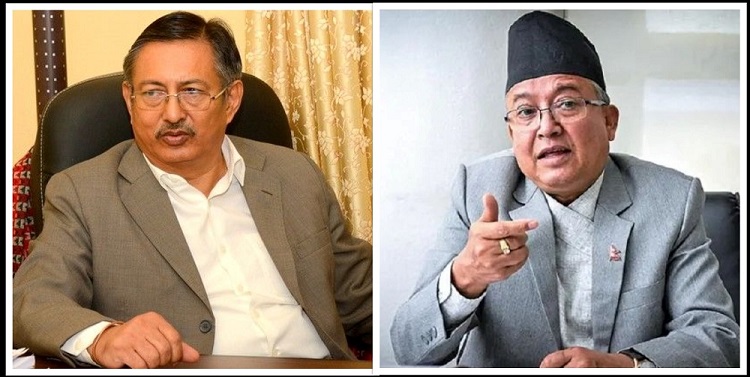 एमालेद्धारा गृहमन्त्री खाँँण र प्रमुख निर्वाचन आयुुक्त थपलियाको राजीनामा माग