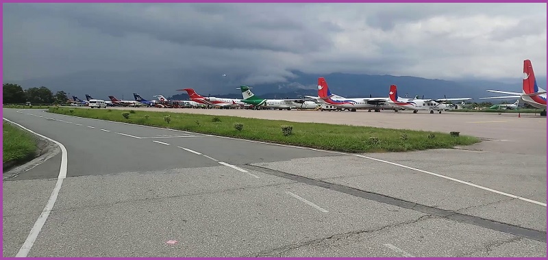 विमानस्थलमा पार्किङ समस्या, ३४ वटा विमानको ‘नाइट–स्टप’ काठमाडौँबाहिर