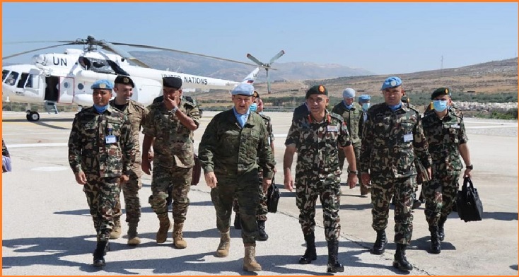 प्रधानसेनापति शर्माले गरे लेबनान मिसनको मुख्यालय भ्रमण