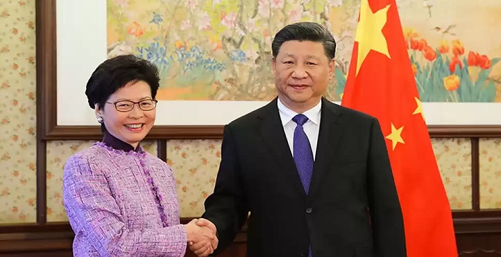 चिनियाँ राष्ट्रपति र हङकङका कार्यकारी प्रमुखबीच भेटवार्ता