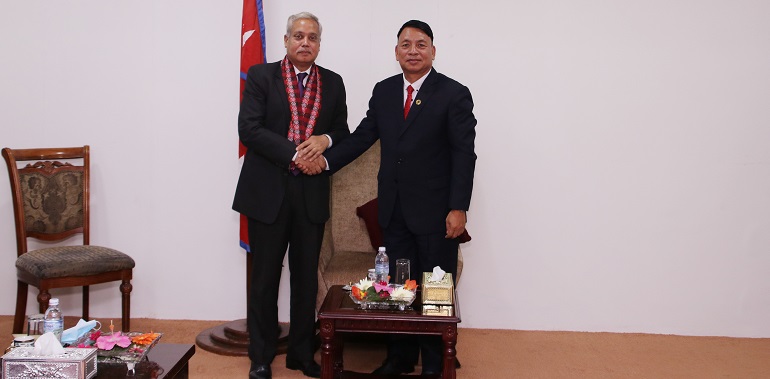 उपराष्ट्रपति पुन र भारतीय राजदूतबीच शिष्टाचार भेटवार्ता