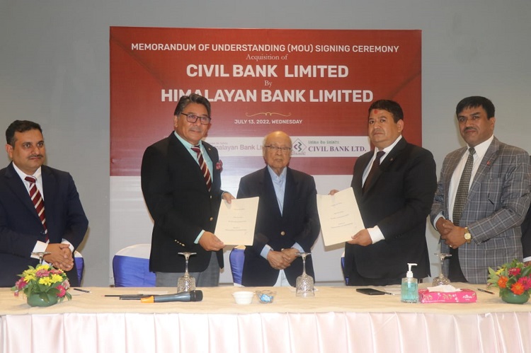 हिमालयन र सिभिल बैंक गाभिने सहमति